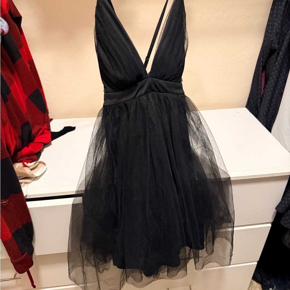 Haute Monde Black Backless Dress